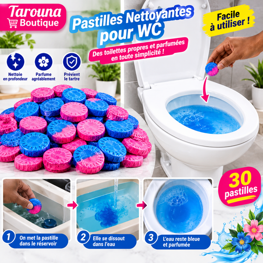 Pastilles nettoyantes pour toilettes – Eau bleue