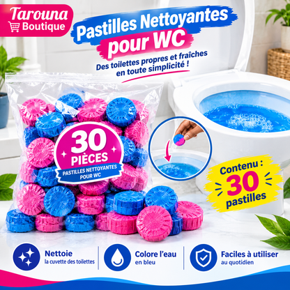 Pastilles nettoyantes pour toilettes – Eau bleue